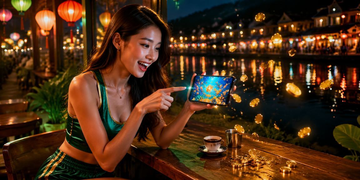 Người dùng trải nghiệm casino trên điện thoại tại quán cà phê cổ kính Huế